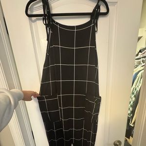 Black and White Grid Jumpsuit